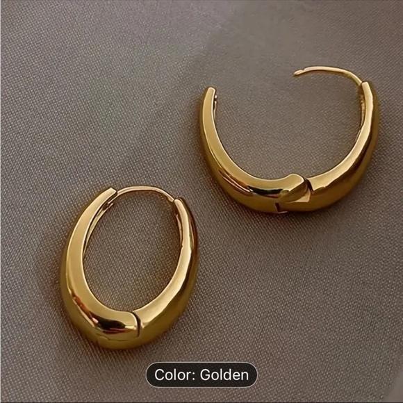 Gold Minimalist Spiral Earrings - Picture 7 of 9